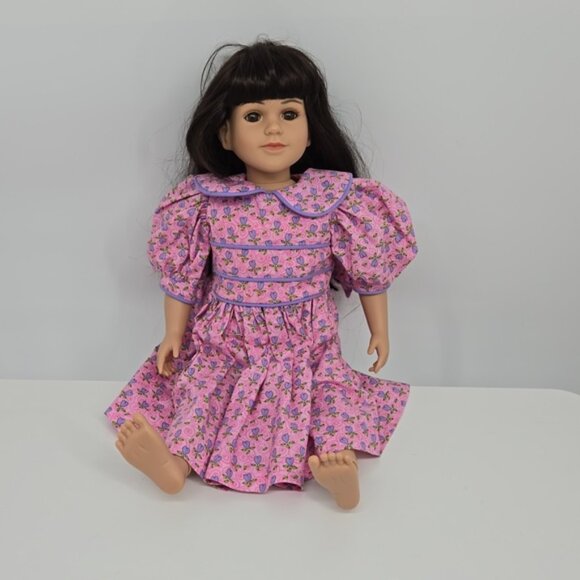 My Twin 1996 Original Pink Floral DressUnderwear Long Brown Hair Brown Eyes